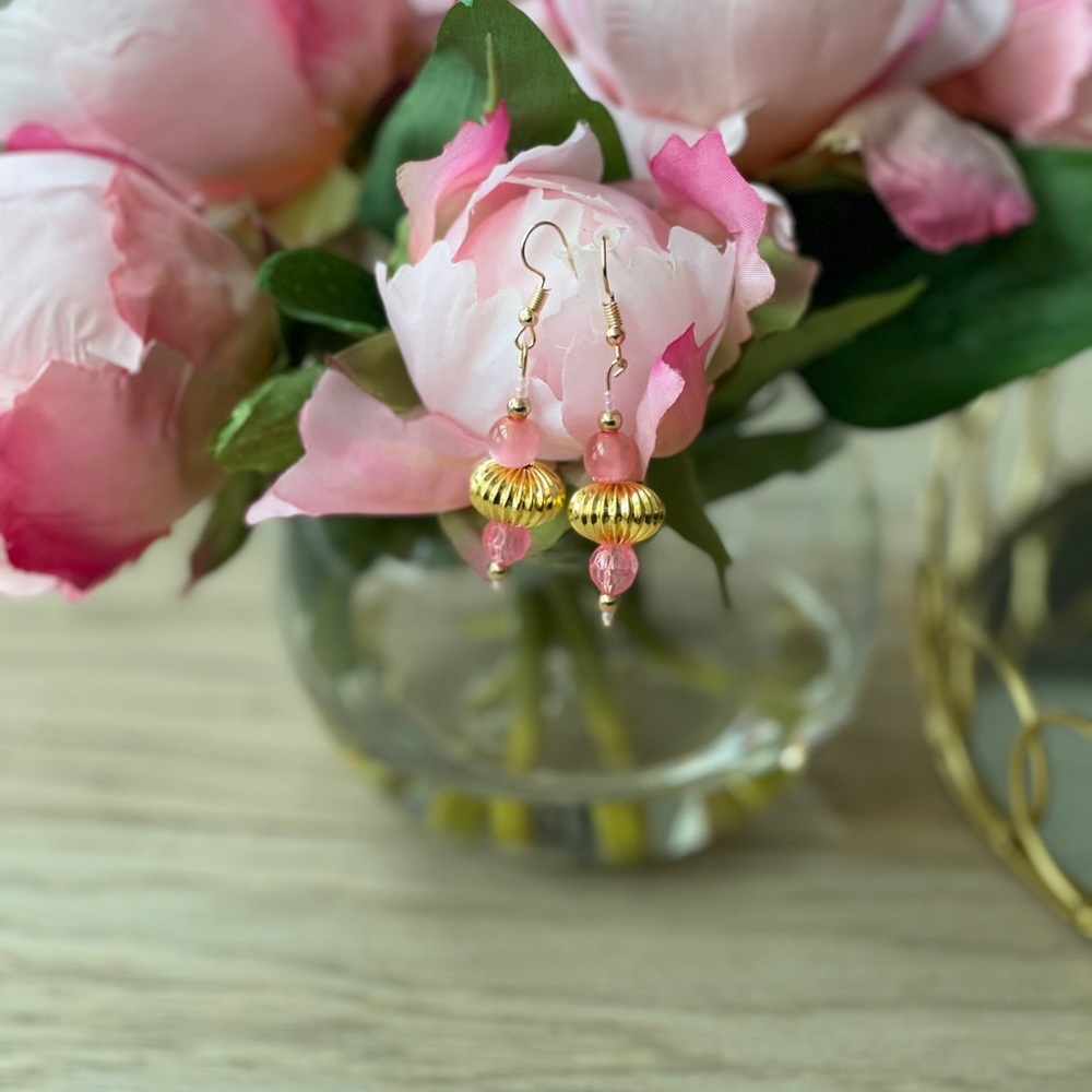 Peony Dreams Earrings- Matching Necklace in closet